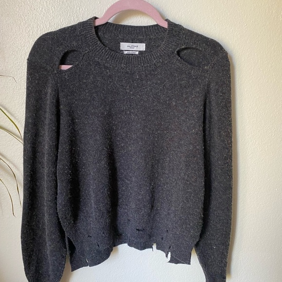 Isabel Marant Etoile Women’s Kalia Distressed Wool & Cotton Sweater Size 36 - Picture 3 of 10